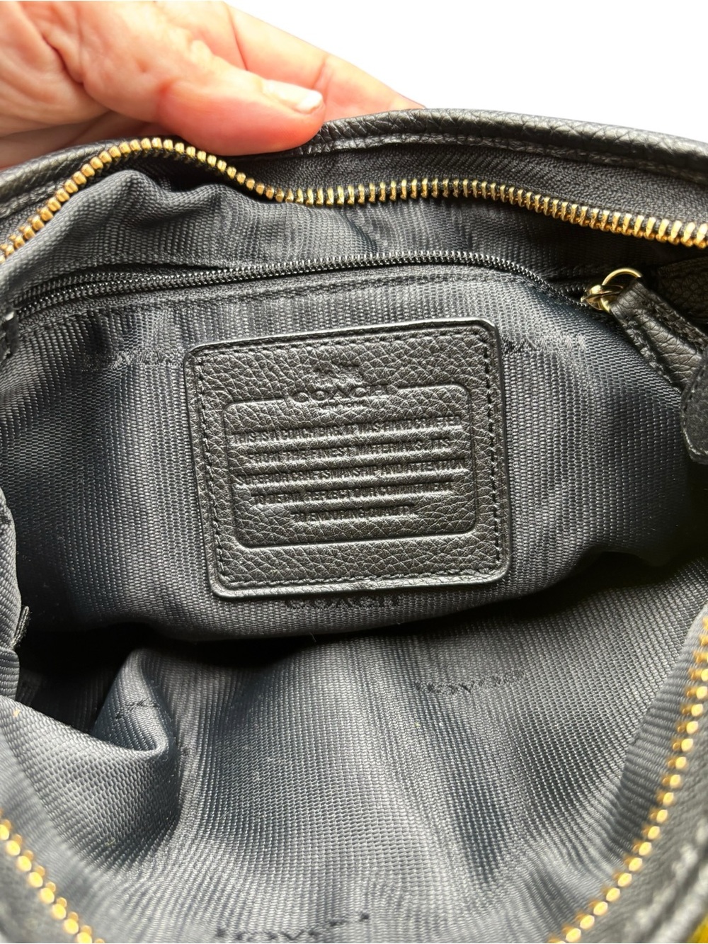 COACH Prairie Rivets Studded Pebbled Leather Dufflette Crossbody Bag Black - Picture 9 of 10